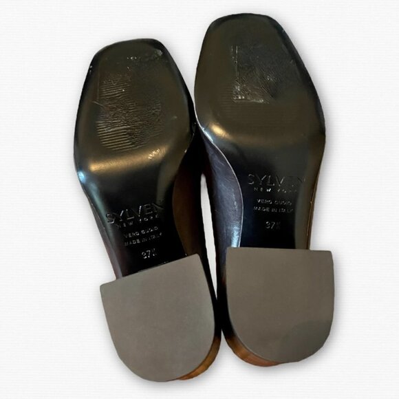 SYLVEN NEW YORK Kit Block Heel Pump In Black  Size 37.5 - Picture 8 of 9